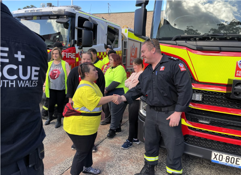Local firies earn some new fans and hose down fears with visit to Greenacres