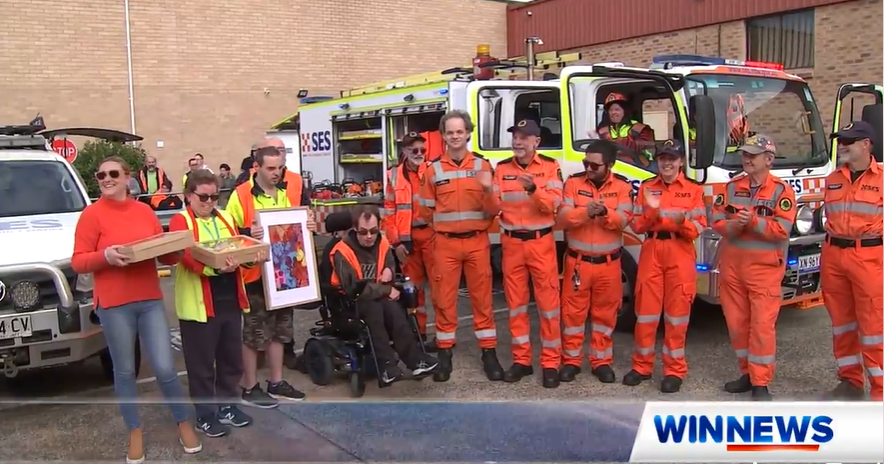 Greenacres Disability Services participants thank the NSW SES for keeping us safe