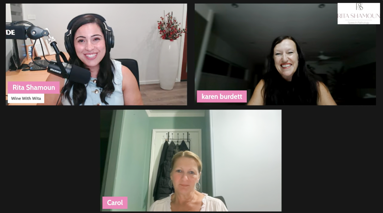 Karen Burdett appears on WineWithWita alongside one of our Greenacres Parents